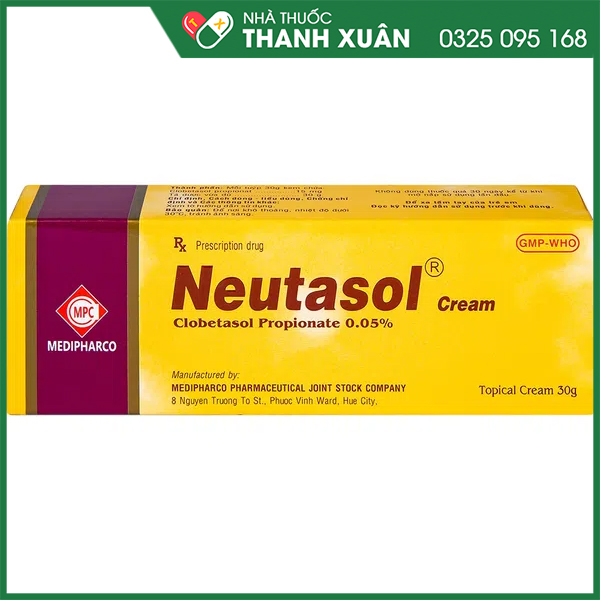 Neutasol cream trị bệnh ngoài tra đáp ứng với corticosteroid mạnh